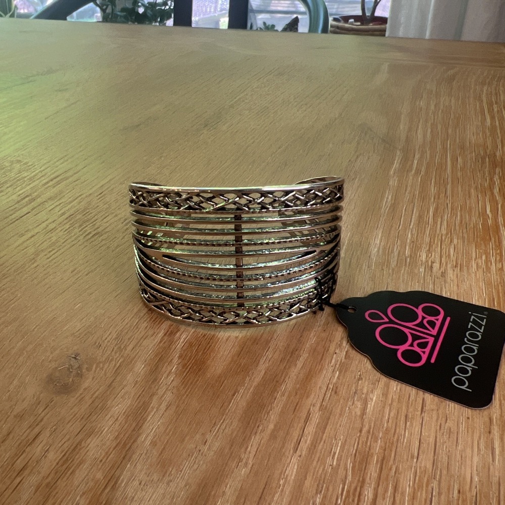 Paparazzi Fashion Jewelry Brace Yourself Silver #P9TR-SVXX-087RY Bracelet